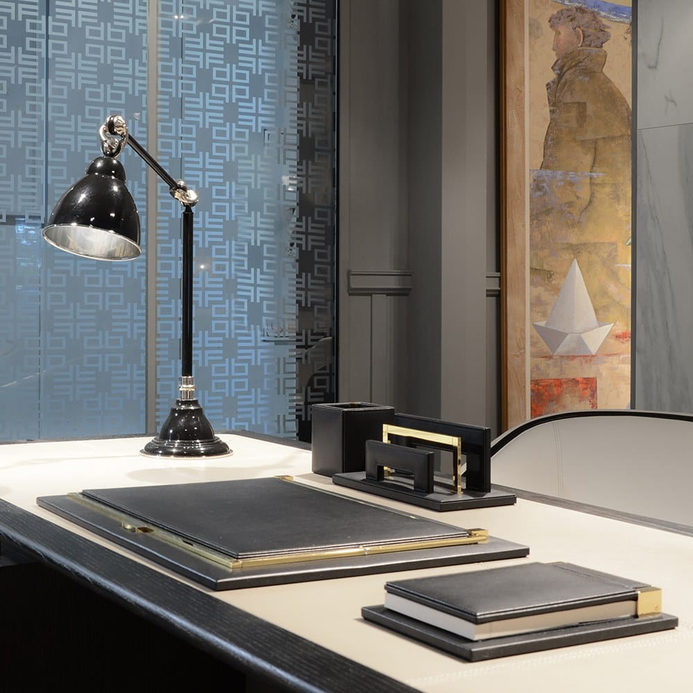 Кожаный исполнительный стол с ящиками Formitalia Panamera ARCH-00130661 - Вид №9