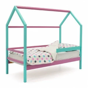 Кровать-домик детская мятная-лаванда Svogen БЕЛЬМАРКО  00-3833076 Голубой