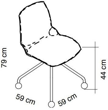 Caimi Brevetti Мягкое кресло на козелке из trevira® cs с колесами Kaleidos sun-id-1505497 - Вид №2