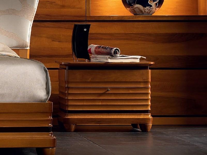 Cantiero Прямоугольная прикроватная тумба из массива дерева с ящиками Elettra night El012 - Вид №1