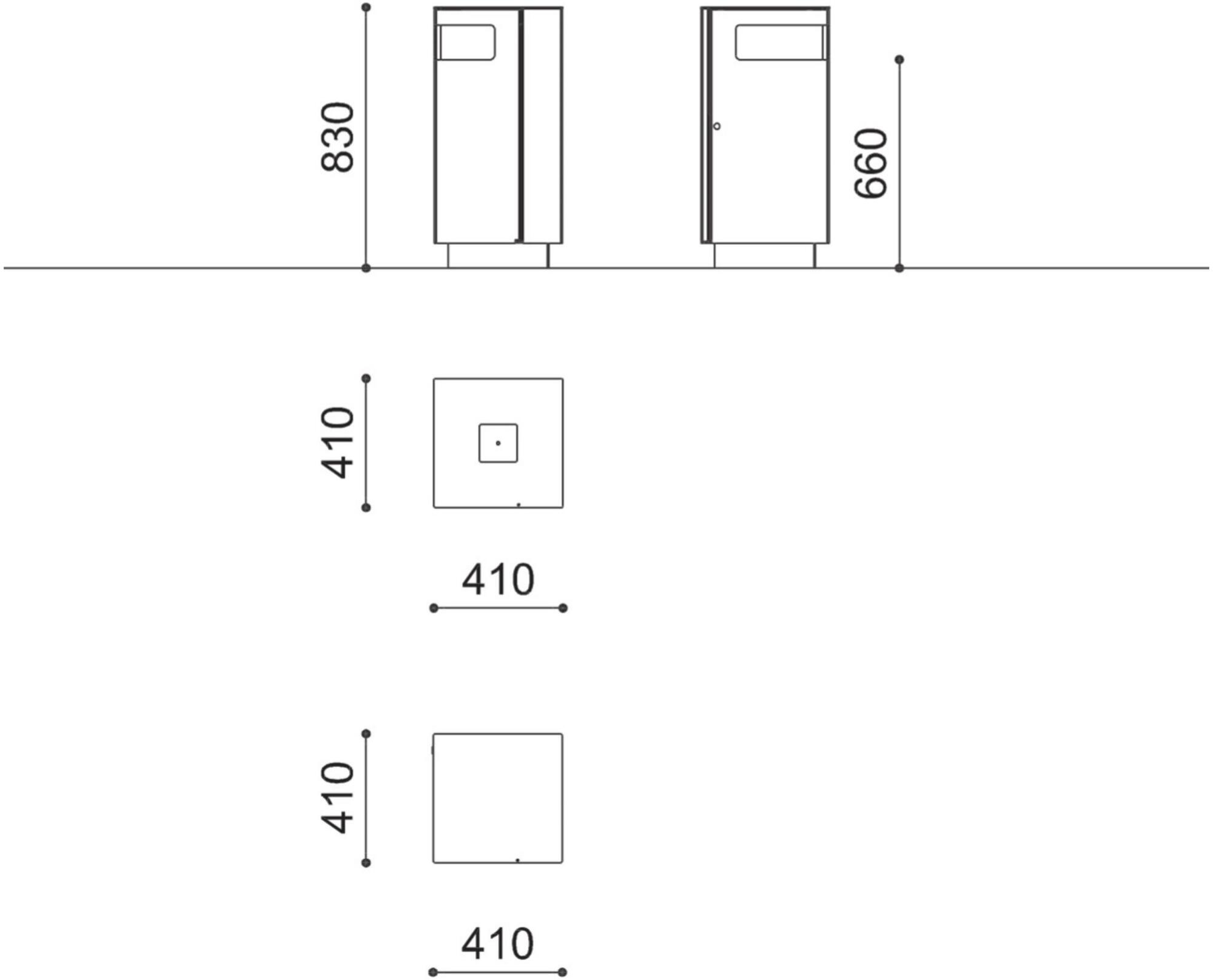 City Design Контейнер для мусора из оцинкованной стали с пепельницей sun-id-1381361 - Вид №3
