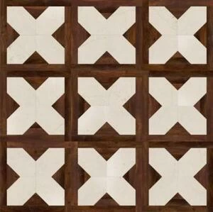 Художественный паркет Da Vinci Щитовой Со Вставкой Камня 26-007 Венге (Гладкая) 500х500 мм.