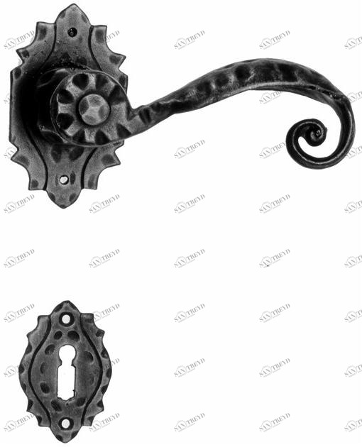 Galbusera Ручка из кованого железа на розетке с накладкой sun-id-1463395