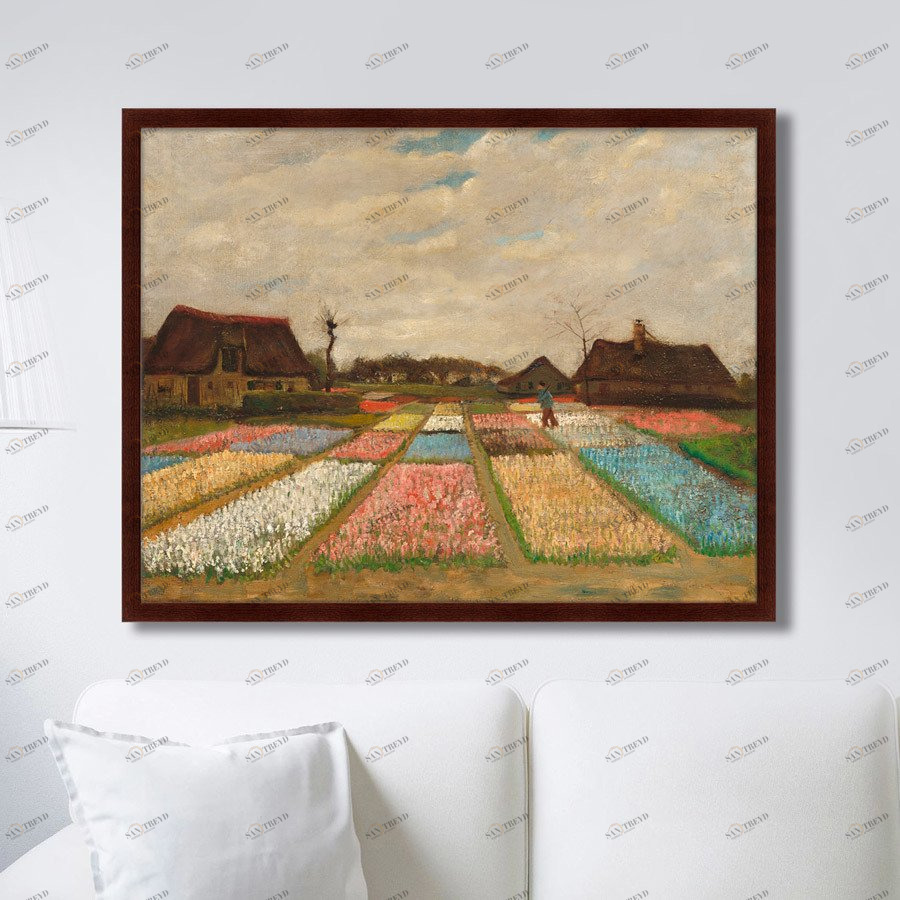 Картина: Flower beds in Holland, 1883г. КАРТИНЫ В КВАРТИРУ  264167 Разноцветный 