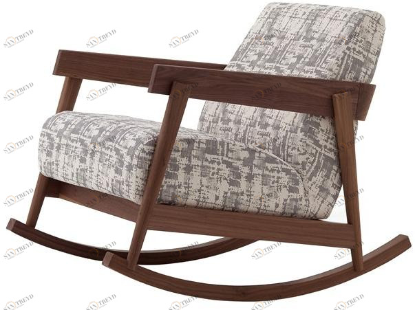 Gervasoni Кресло-качалка, обитое тканью, с подлокотниками Brick sun-id-1372554