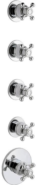 GUGLIELMI Встраиваемый термостатический смеситель для душа на 5 отверстий Classica Fiin00992 - Вид №3