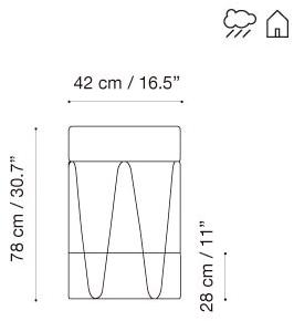 iSimar Высокий садовый табурет из стали Lagarto 9162 - Вид №14