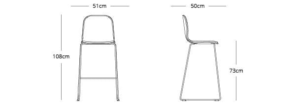 Барный табурет с подставкой для ног Liqui Contracts Джейн ARCH-00105705 - Вид №7