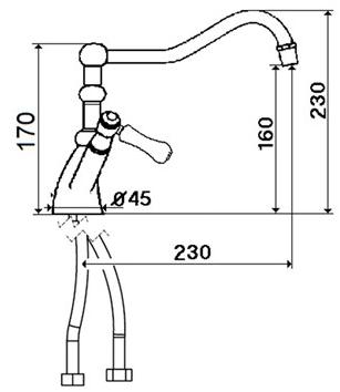 rvb Кухонный смеситель на одно отверстие 1935 limoges 1935.--.22 - Вид №1