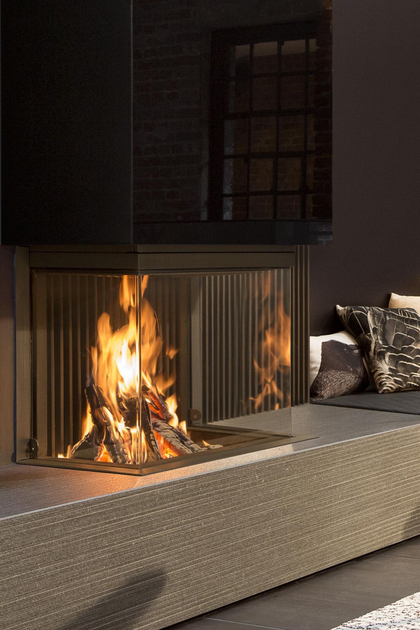 Дровяной камин с тройным фасадом KALFIRE W66/48S ARCH-00022788 - Вид №2