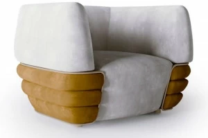 Carpanese Home Кресло в набуке с подлокотниками Contemporary Splendor