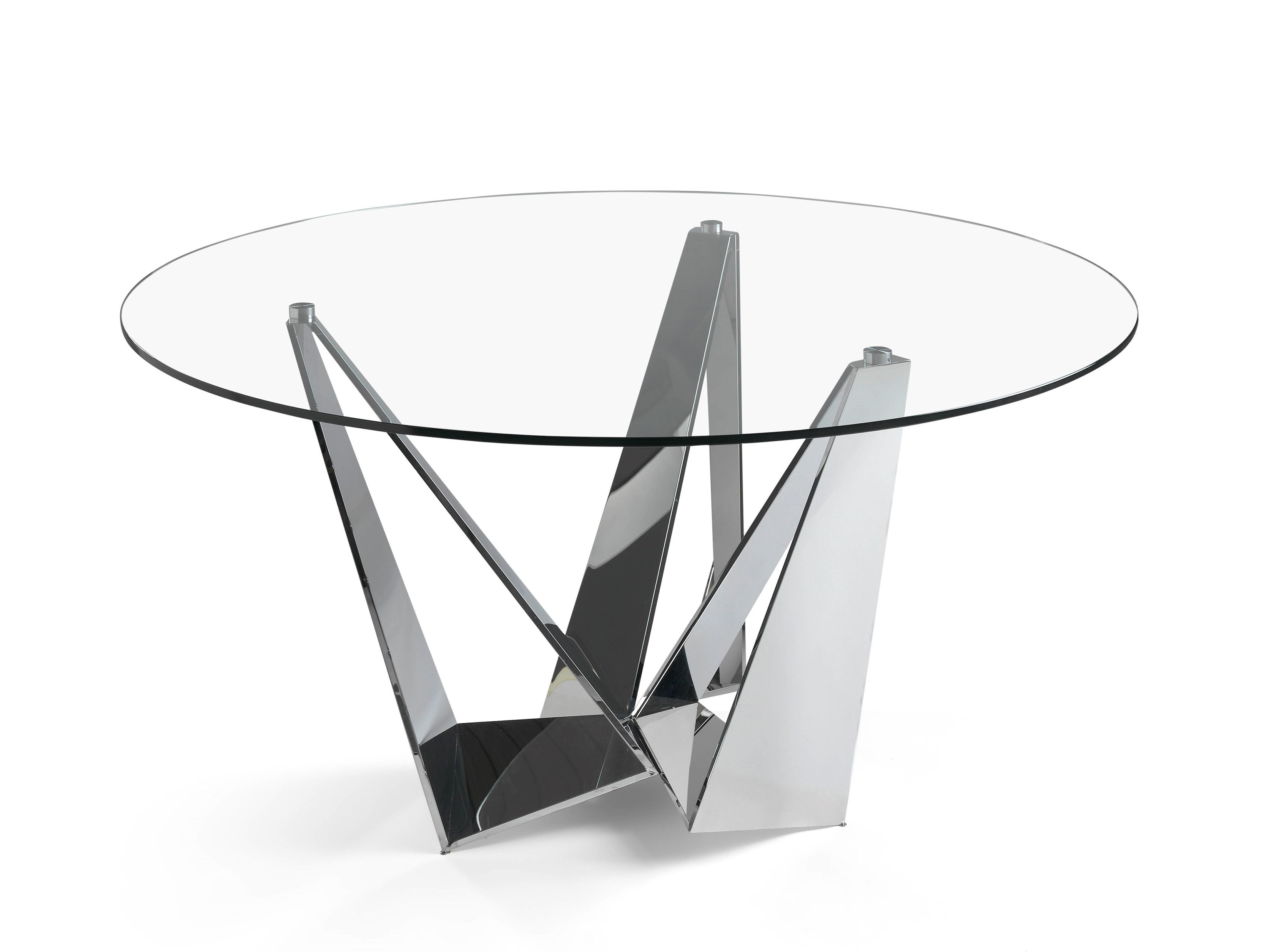 Круглый стол для гостиной из стали и стекла Angel Cerda Urban Deco ARCH-00137098