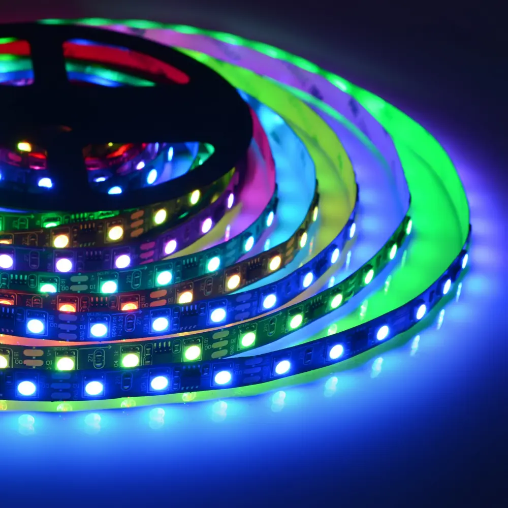 Адресная светодиодная лента Apeyron SMD5050 12В 10 мм 5м 14.4 Вт/м 60диод/м RGB STLM-2052211 - Вид №3
