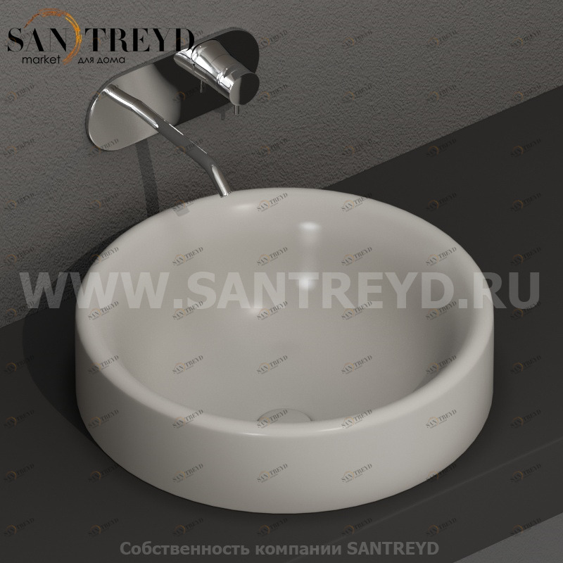 355759 Накладная раковина на столешницу  круглая Kerasan Nolita