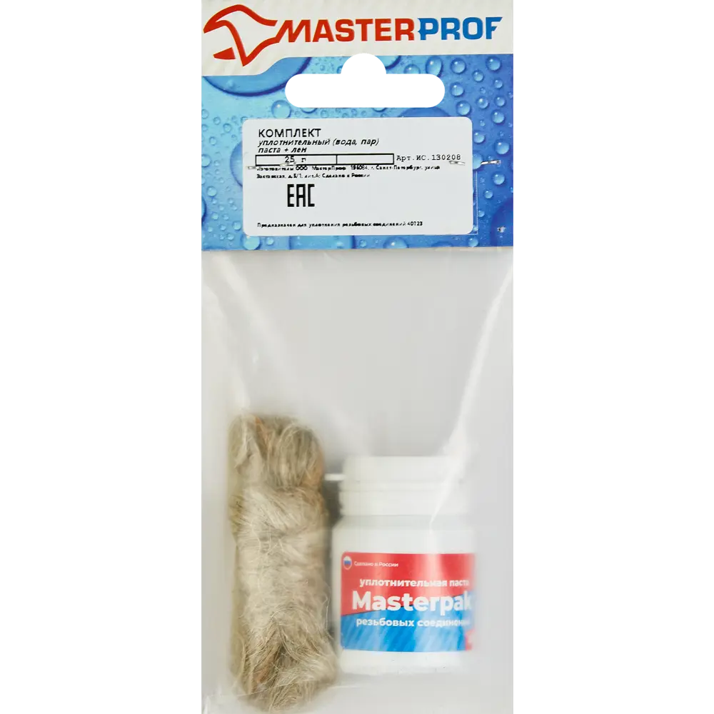 Паста уплотнительная Masterpak для воды 25 г со льном 86867019 STLM-2209590 Santreyd  - Вид №4