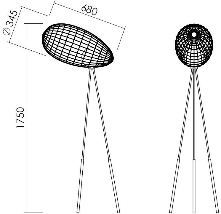 NEXO LUCE Светодиодный торшер из стали Oxen floor lamp 7007e2 - Вид №4
