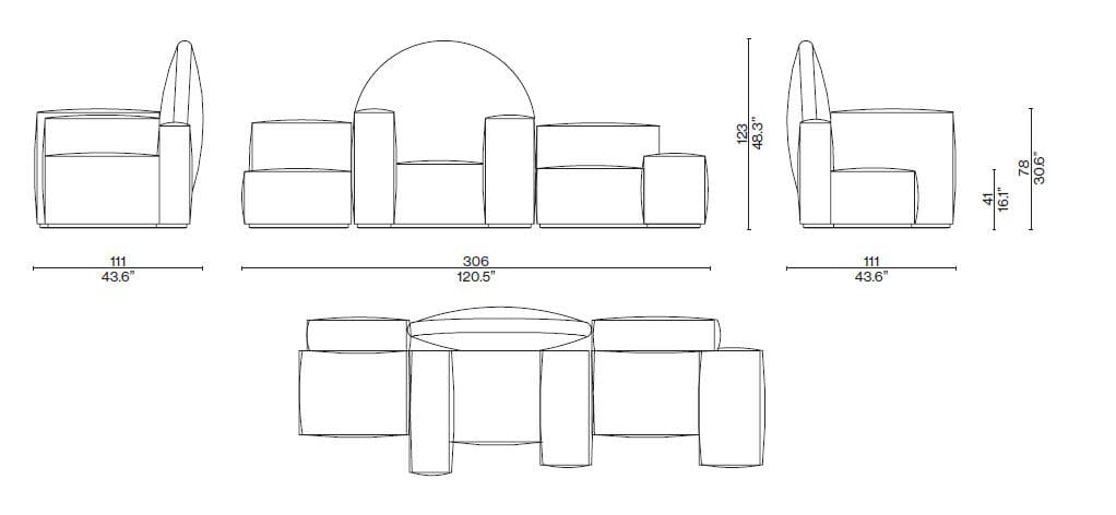 Секционный диван CASSINA Living ARCH-00119985 - Вид №5