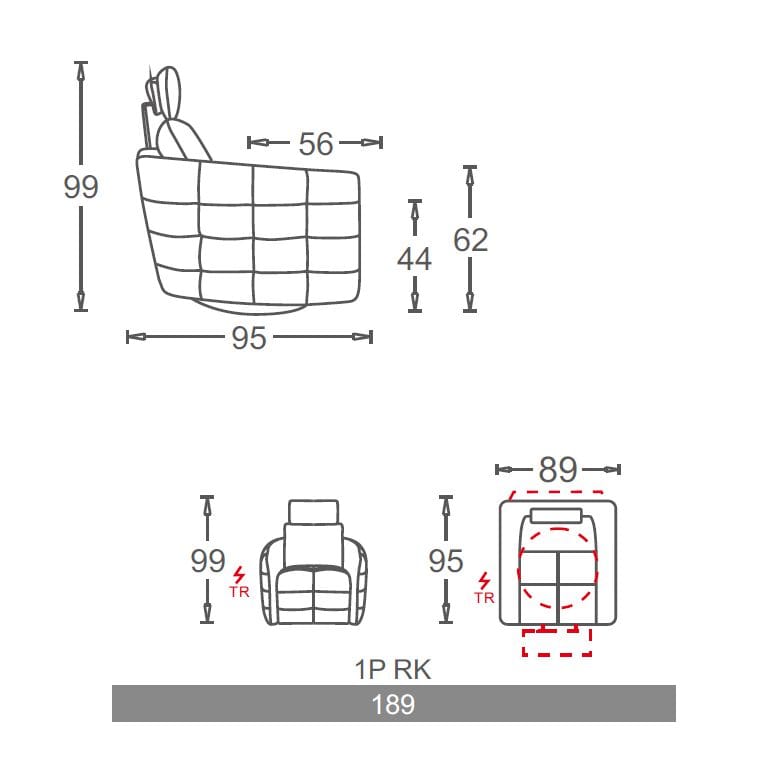 Кожаное кресло с моторизованными функциями CAMPO DE' FIORI CL131 ARCH-00105560 - Вид №5