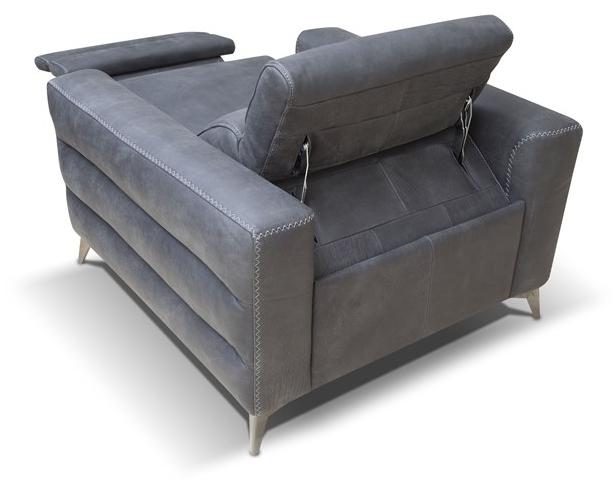 Rossini Sofas Мягкое кожаное кресло с откидной спинкой Ermes sun-id-1380743 - Вид №2