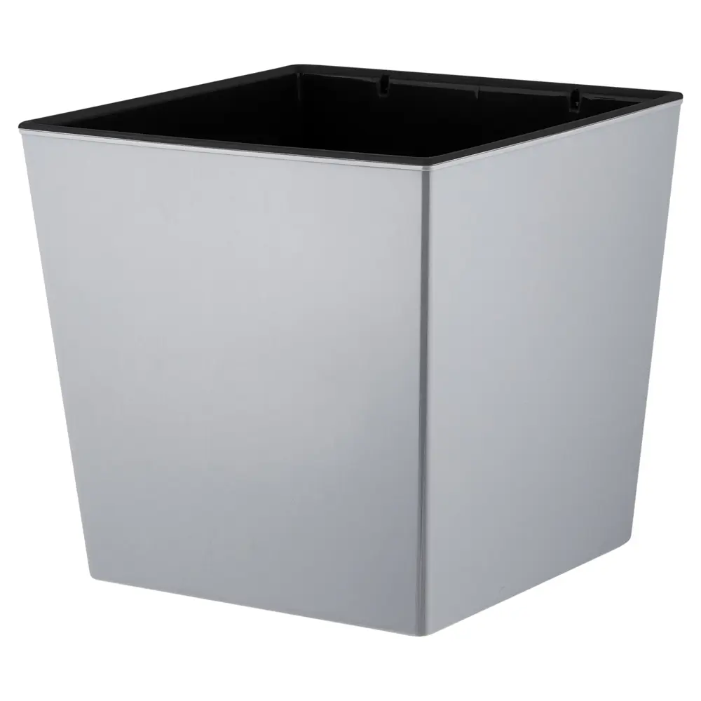 Горшок цветочный INGREEN Cube ø17.7 см 4.2 л серый пластик 89411081 STLM-1566203