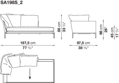 Угловой диван из ткани B&B Italia Атолл ARCH-00091854 - Вид №12