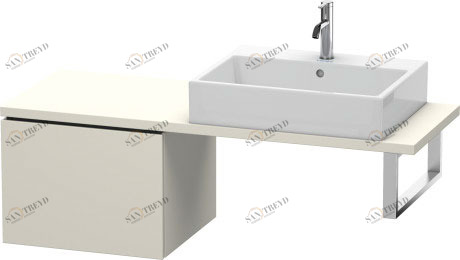 LC582209191 Шкафчик для компактной консоли L-Cube #LC5822 520 x 477 мм Серо-коричневый декор Duravit