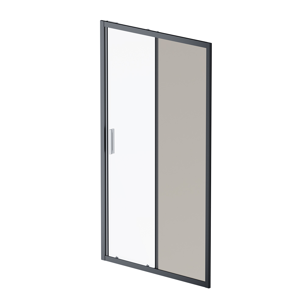 W90G-110-1-195BG Solo Дверь душевая 110х195 стекло тонированное профиль черный матовый AM.PM Gem - Вид №5