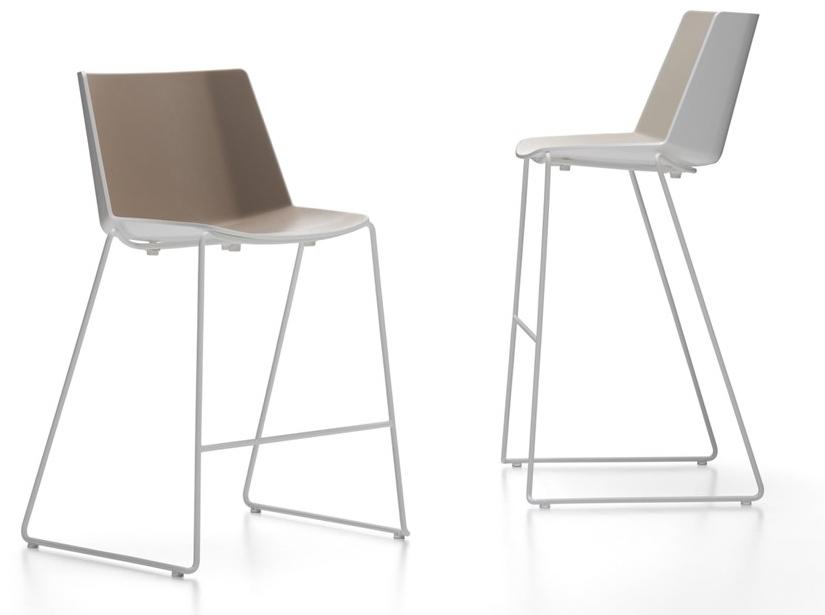 MDF Italia Табурет из полипропилена на санках со спинкой Aïku sun-id-1366266 - Вид №1