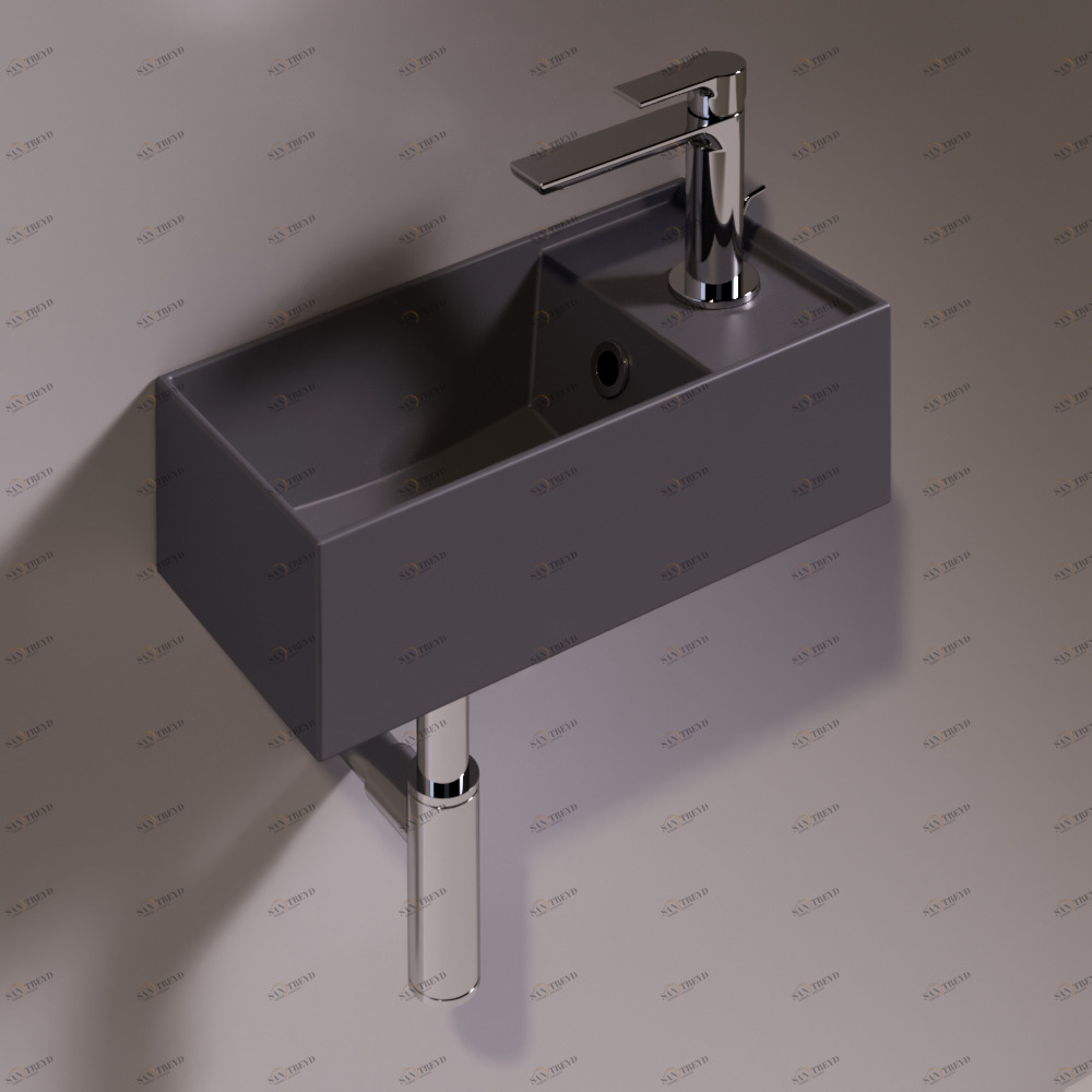 AG20ANTRACITEMATT Подвесная раковина настенная прямоугольная Simas Agile черная