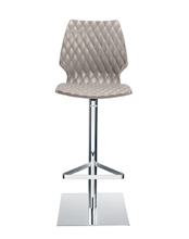 Uni 380 Барный стул поворотный со стальным основанием по центру и механизмом отдачи. Полипропиленовая оболочка. Et al. Uni