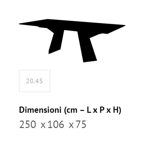 Прямоугольный выдвижной стол из стали и SuperMarmo Bontempi Casa FIANDRE ARCH-00151780 - Вид №7