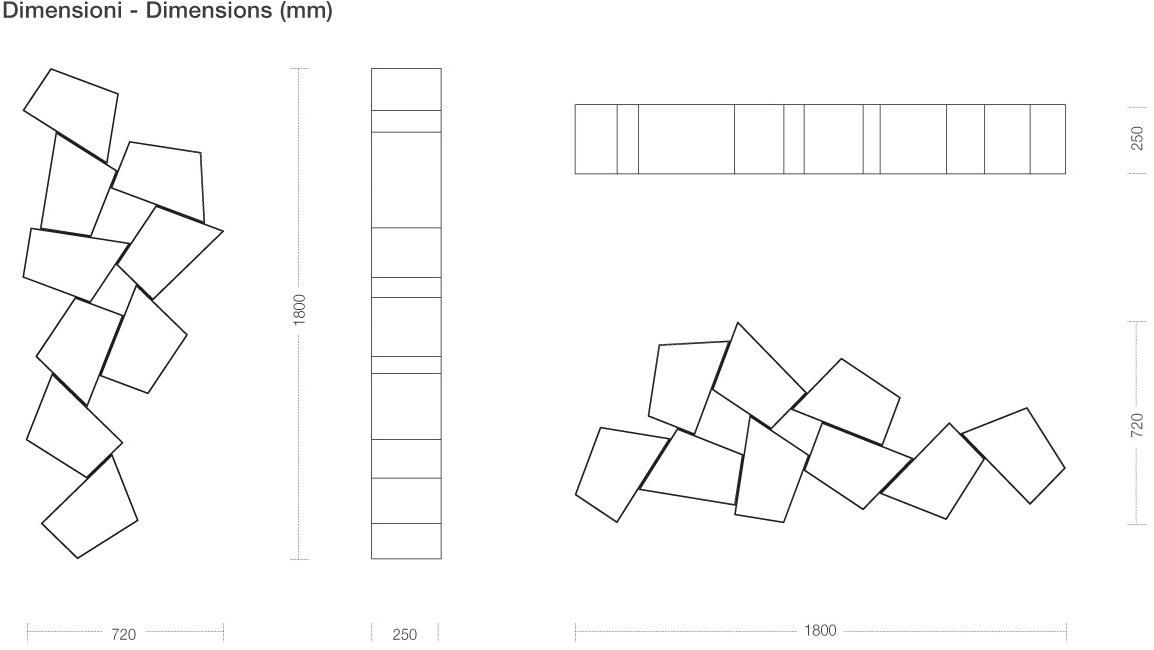 Ronda Design Подвесной металлический книжный шкаф sun-id-1489336 - Вид №4