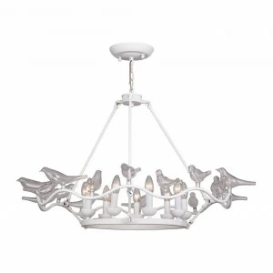 Подвесная люстра Favourite Pajaritos 1751-9P FAVOURITE ДИЗАЙНЕРСКИЕ, PAJARITOS WHITE 057194 Белый