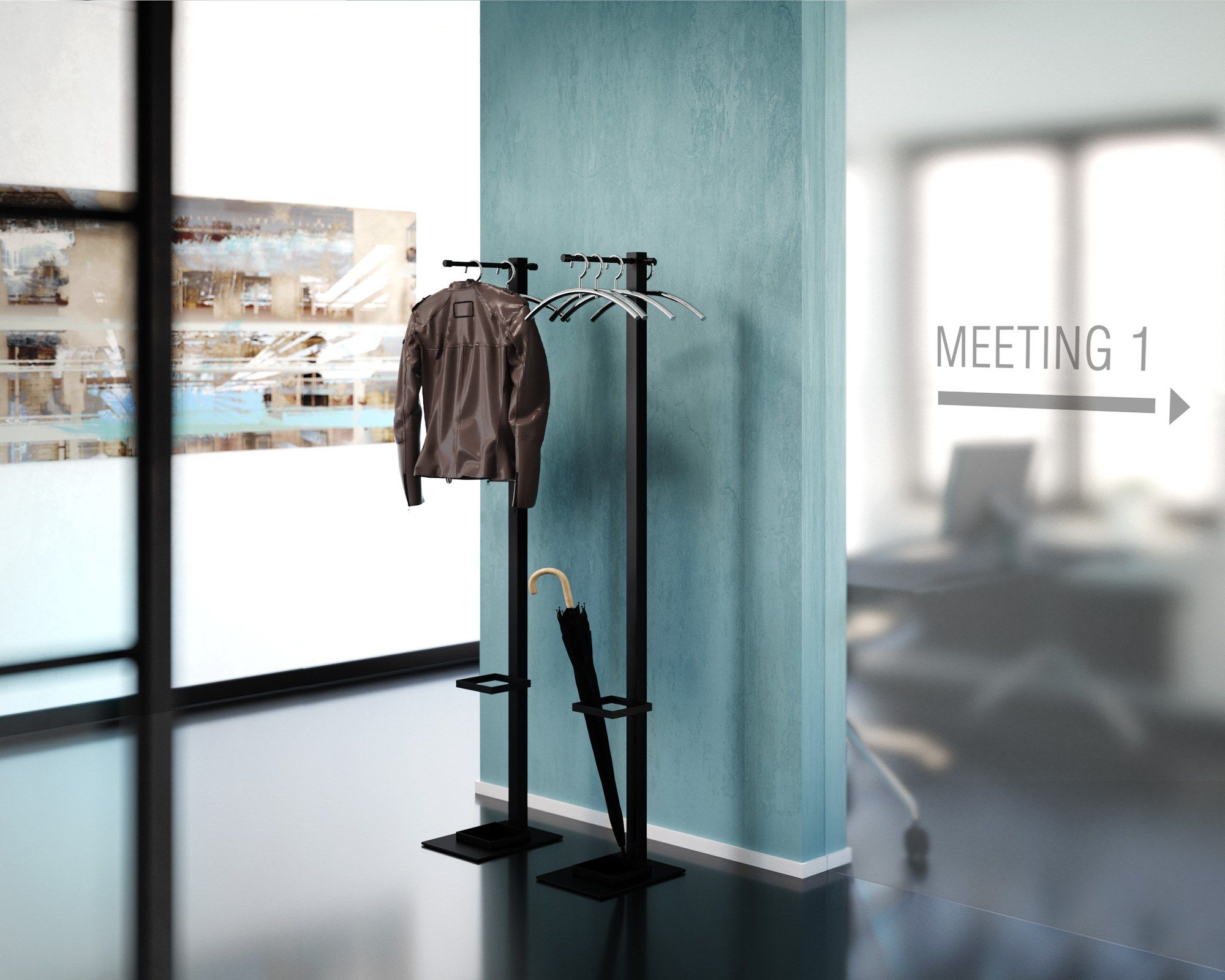 Напольная вешалка с зонтиком SCHNEEWEISS interior Airo ARCH-00001437 - Вид №1