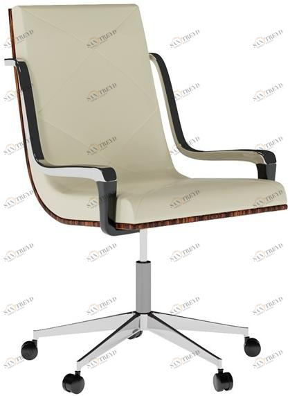 Jetclass Поворотное кожаное кресло с подлокотниками на колесиках Jackie Jjk302.2