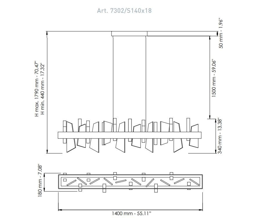 Стеклянный и металлический светодиодный подвесной светильник Patrizia Volpato Vela ARCH-00073472 - Вид №6
