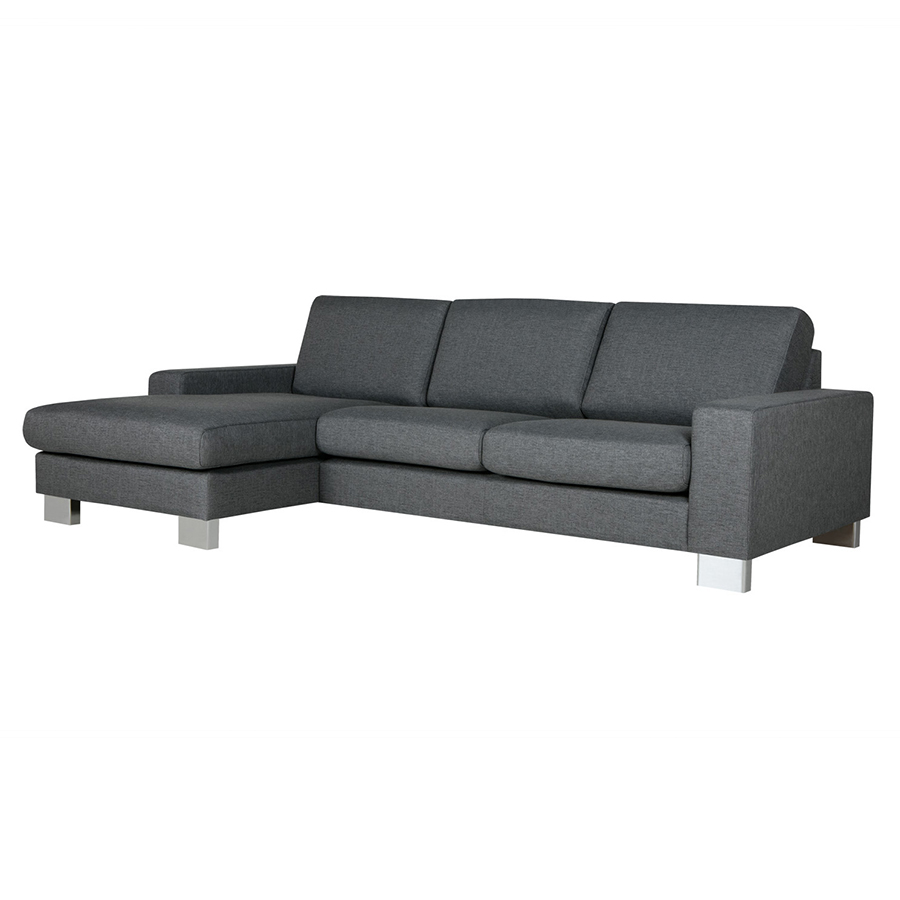 Диван угловой Quattro, левосторонний, темно-серый Sits S1573 - Вид №1