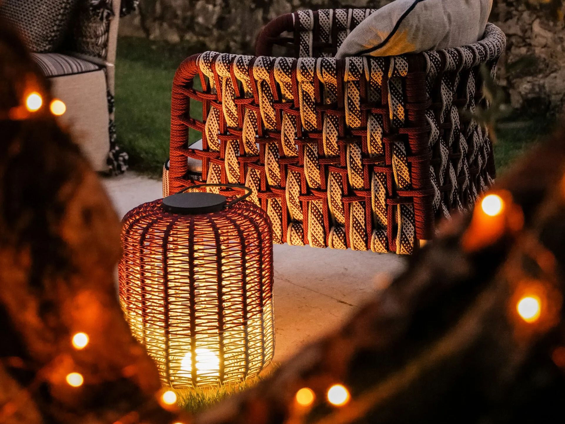 Уличный фонарь с плетеной алюминиевой рамой и перезаряжаемым светодиодом Nodo Italia Antonio Marras + Nodo Italia ARCH-00005471 - Вид №2