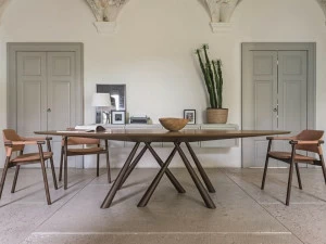 Midj Овальный стол из фанерованной древесины Forest