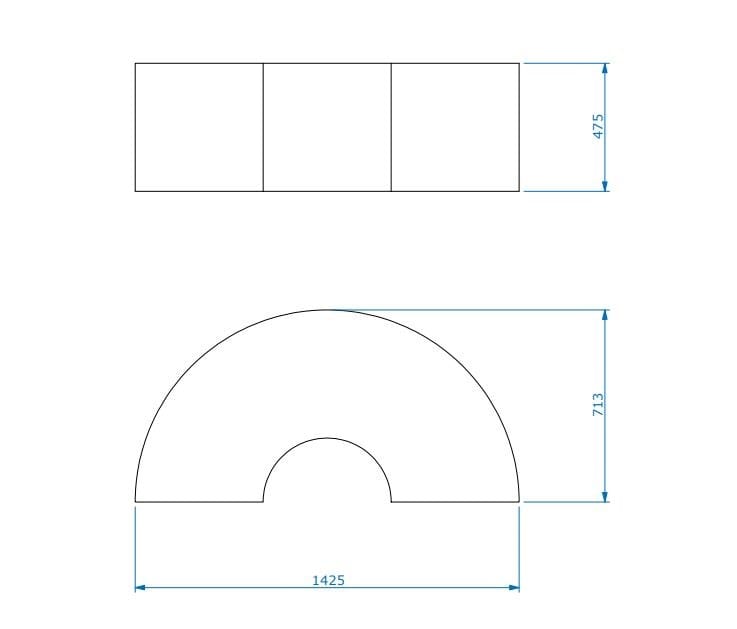 Модульная скамья из пены QM без спинки Quinze & Milan Форма ARCH-00126920 - Вид №4