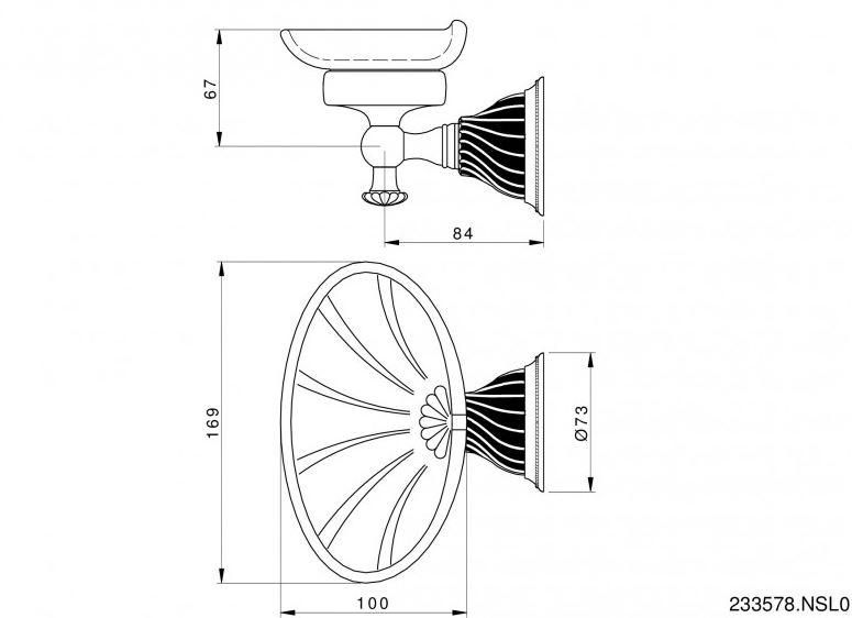 Bronces Mestre Portasapone a muro Artica with porcelain 233578.nsl0.50 - Вид №1