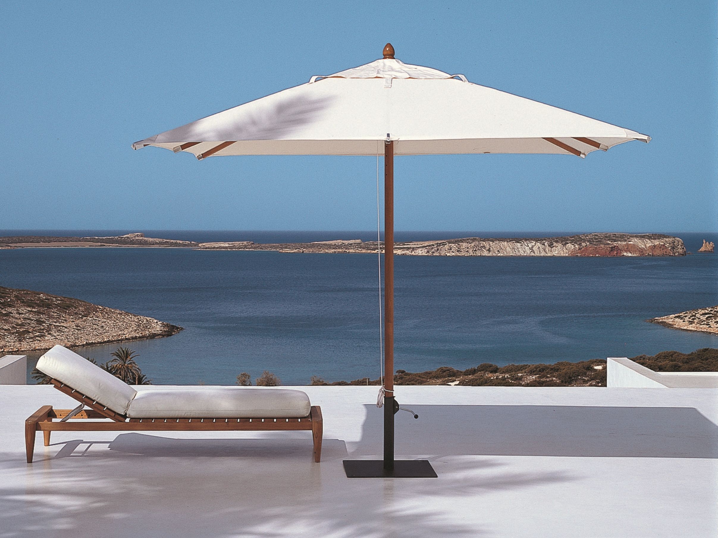 Квадратный зонтик из массива дерева и акриловой ткани Unopiù LIPARI ARCH-00083440 - Вид №1