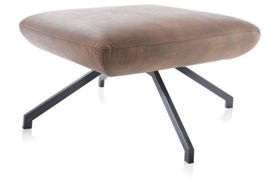 ALMA DESIGN Пуф из кожи с фиксированной или поворотной стальной основой X pouf sun-id-1399097 - Вид №1