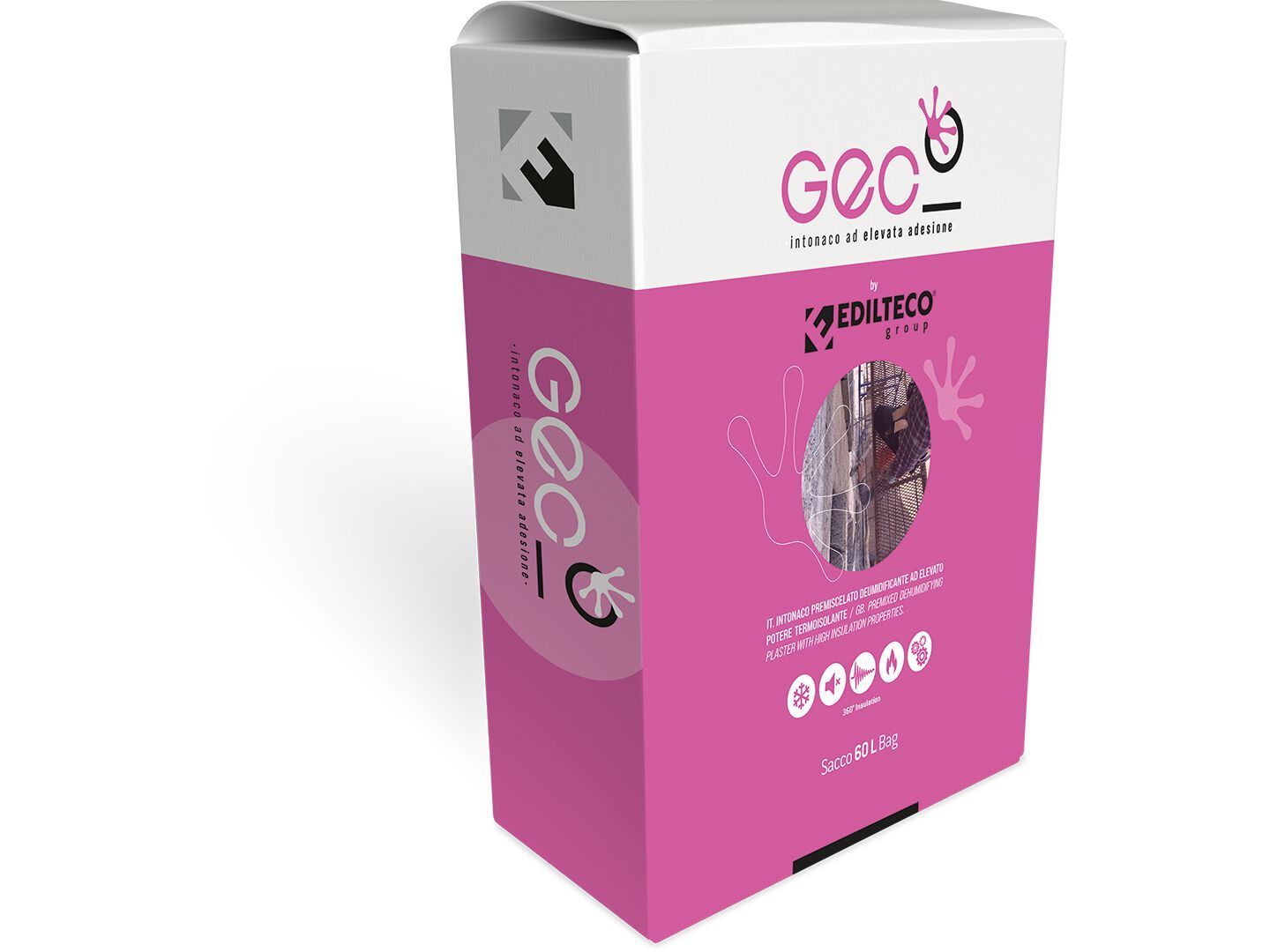 Предварительно смешанная штукатурка с высокой теплоизоляционной способностью EDILTECO Group геккон ARCH-00023439 - Вид №1