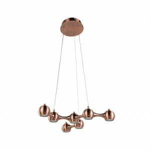 Подвесная светодиодная люстра Favourite Flasks 2223-7P FAVOURITE ДИЗАЙНЕРСКИЕ, FLASKS 220441 Медь