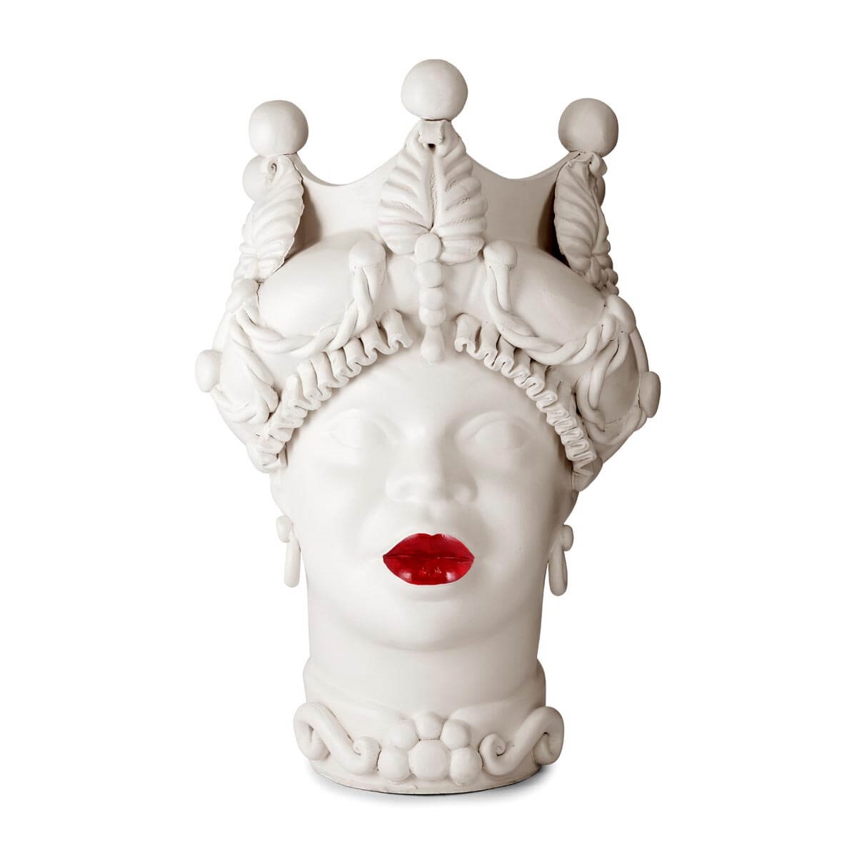 200945-WT ABHIKA ВАЗА MORO LADY BAROQUE WHITE MATT  - Вид №1