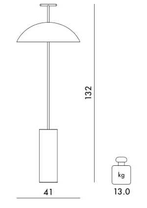 Стальной Dimmable светодиодный торшер Kartell Geen-A ARCH-00131757 - Вид №37