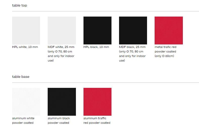 Высокий круглый алюминиевый садовый стол с порошковым покрытием Plank ARCH-00099348 - Вид №10