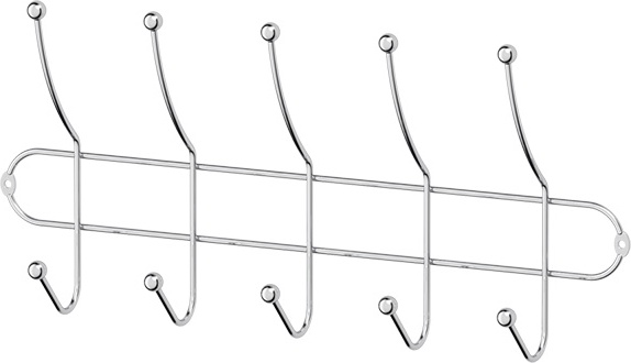 GHI 004 Планка с 5-ю крючками-вешалками 42,5 cm SORCOSA Plain