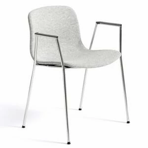 Стул AAC19, светло-серый с алюминиевым основанием